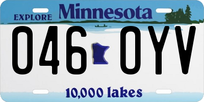 MN license plate 046OYV