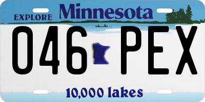 MN license plate 046PEX