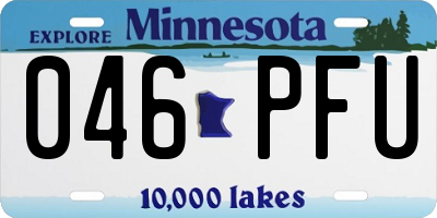 MN license plate 046PFU
