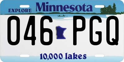 MN license plate 046PGQ