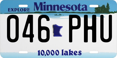MN license plate 046PHU