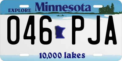 MN license plate 046PJA