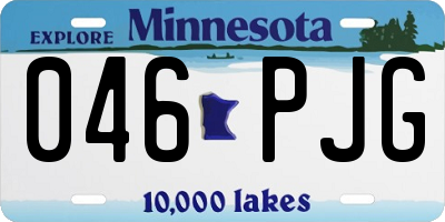MN license plate 046PJG