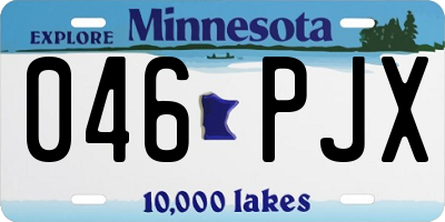 MN license plate 046PJX