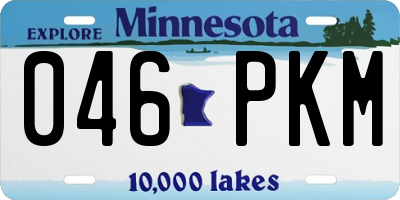 MN license plate 046PKM