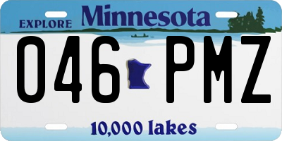 MN license plate 046PMZ