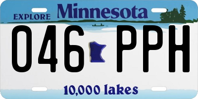 MN license plate 046PPH