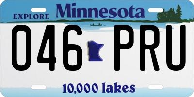 MN license plate 046PRU