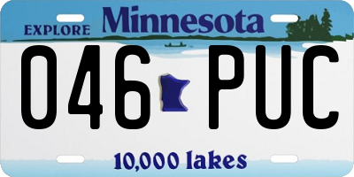 MN license plate 046PUC