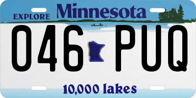 MN license plate 046PUQ