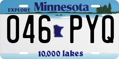 MN license plate 046PYQ