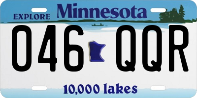 MN license plate 046QQR