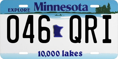MN license plate 046QRI