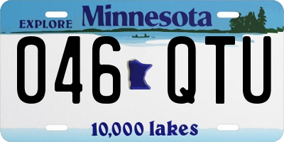 MN license plate 046QTU