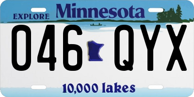 MN license plate 046QYX