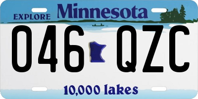 MN license plate 046QZC
