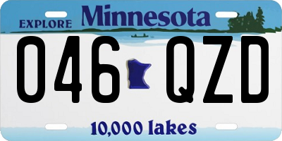 MN license plate 046QZD