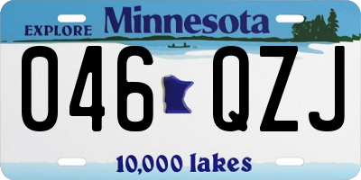 MN license plate 046QZJ