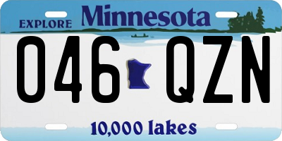 MN license plate 046QZN