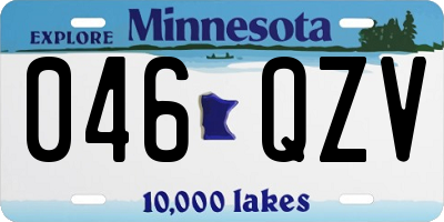 MN license plate 046QZV