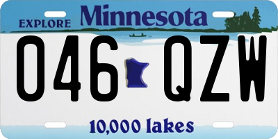 MN license plate 046QZW