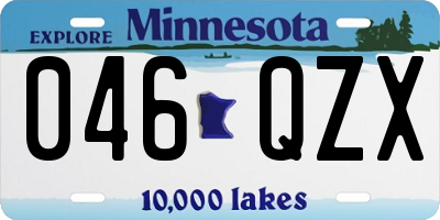 MN license plate 046QZX