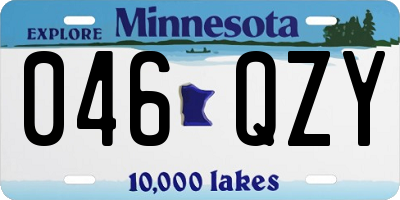 MN license plate 046QZY