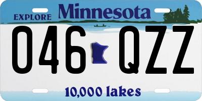 MN license plate 046QZZ