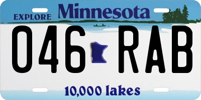 MN license plate 046RAB