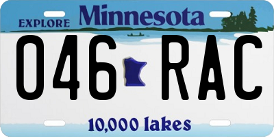 MN license plate 046RAC