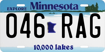 MN license plate 046RAG