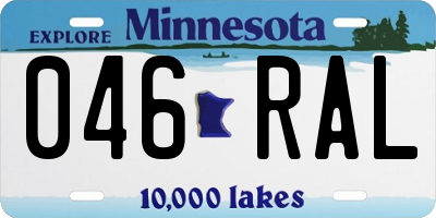 MN license plate 046RAL
