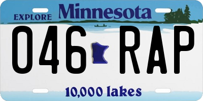 MN license plate 046RAP