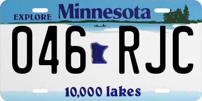 MN license plate 046RJC