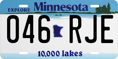 MN license plate 046RJE