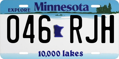 MN license plate 046RJH