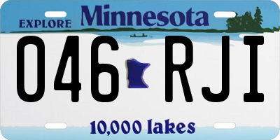 MN license plate 046RJI