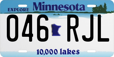 MN license plate 046RJL