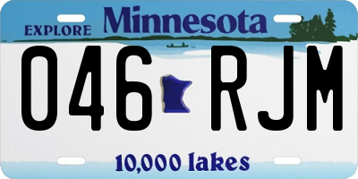 MN license plate 046RJM