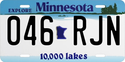 MN license plate 046RJN