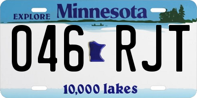 MN license plate 046RJT