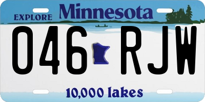 MN license plate 046RJW