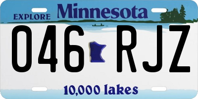 MN license plate 046RJZ