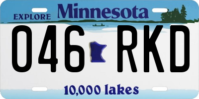 MN license plate 046RKD