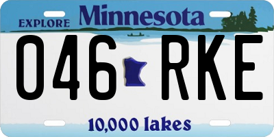 MN license plate 046RKE