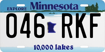 MN license plate 046RKF