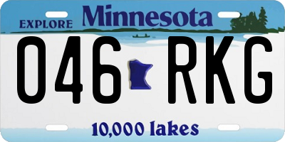 MN license plate 046RKG