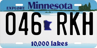 MN license plate 046RKH