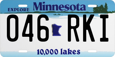 MN license plate 046RKI