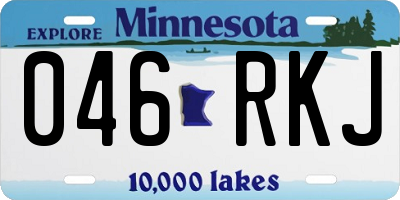 MN license plate 046RKJ